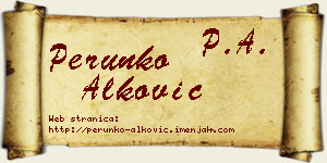Perunko Alković vizit kartica
